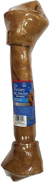 Pet Factory Beefhide 15-inch Chicken Flavored Dog Bones， 1 count