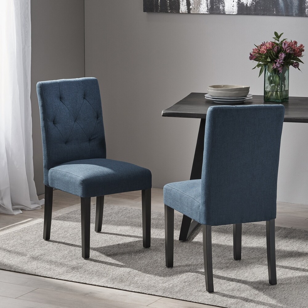 Gentry Tufted Fabric Dining Chair (Set of 2) by Christopher Knight Home