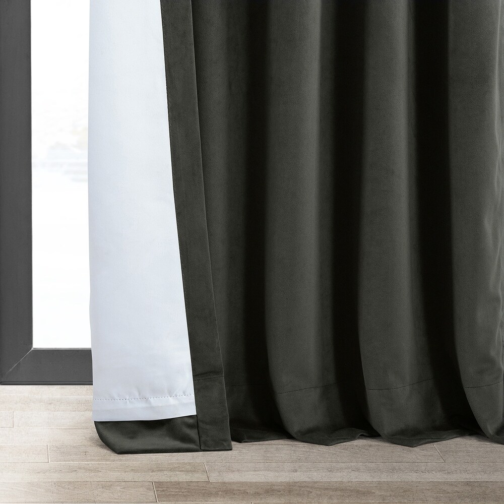 Exclusive Fabrics Signature Velvet Blackout Curtain 108 Inches Long (1 Panel)