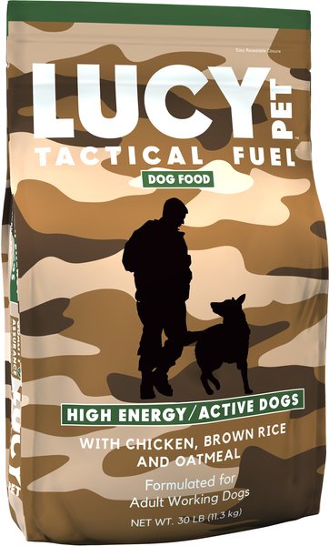 Lucy Pet Products Tactical Fuel Chicken， Brown Rice and Oatmeal Dry Dog Food