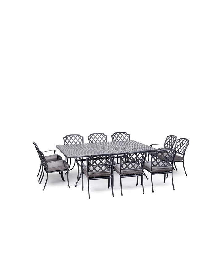 Agio Vintage II Outdoor 11-Pc. Dining Set (84 X 60 Table and 10 Dining Chairs) With Outduraandreg; Cushions