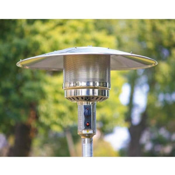 Hampton Bay 48K BTU Stainless Steel Patio Heater with Wheels NCZH-G-SS