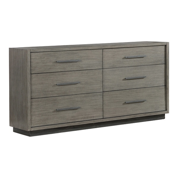 Ventura Grey Oak 6-piece Platform Storage Bedroom Set - - 35216601