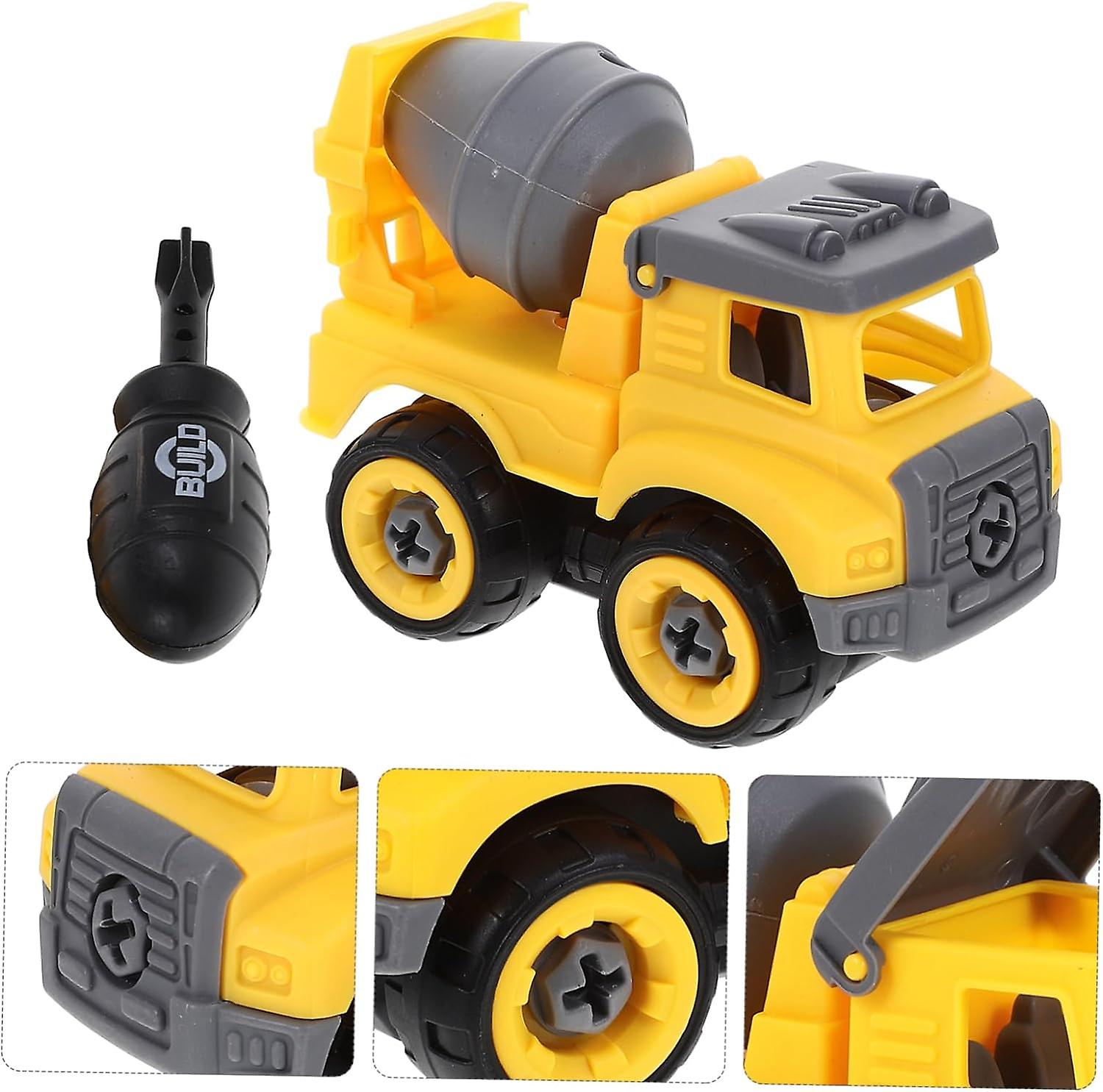 Kids Toys Construction Vehicles Toys Cement Mixer Toy Cement Mixer Vehicle Engineering Trucks Toy Engineering Trucks for Kids Boy Child Excavator