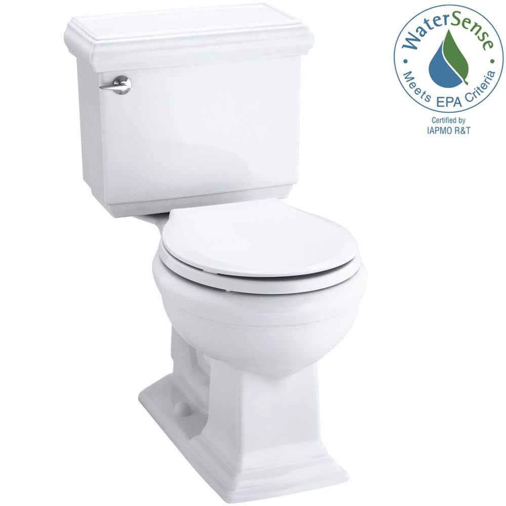 KOHLER Memoirs Classic 2Piece 128 GPF Single Flush Round Toilet with AquaPiston Flushing Technology in White