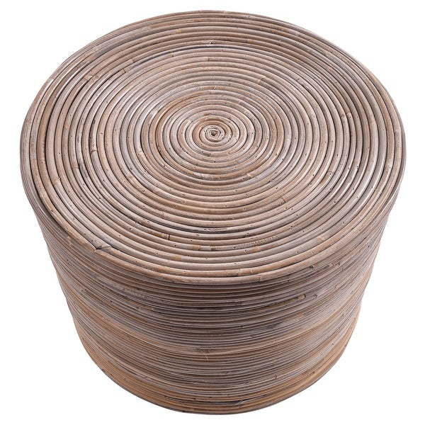 Roxas Woven Rattan Round Stool.