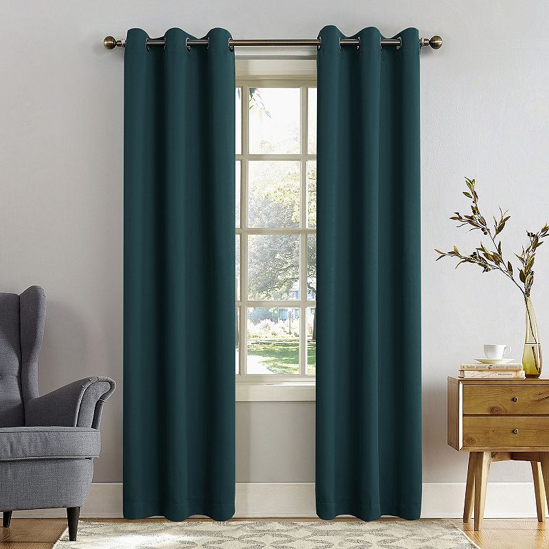 Sun Zero Mercer Blackout Solid Grommet Single Curtain Panel