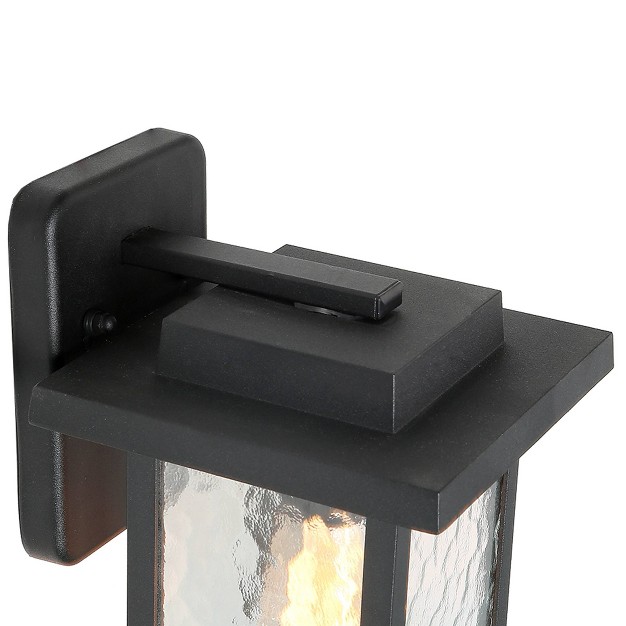 Metal glass Outdoor Wall Lamp Black Lnc