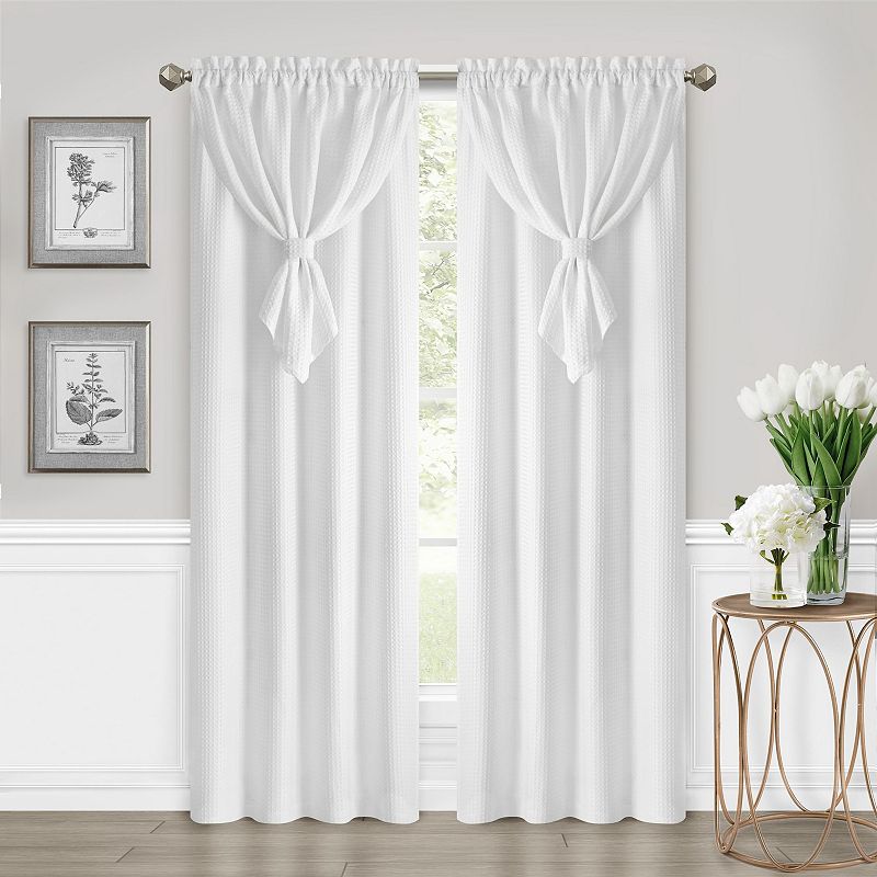 Achim Allegra Window Curtain Panel with Attached Valance