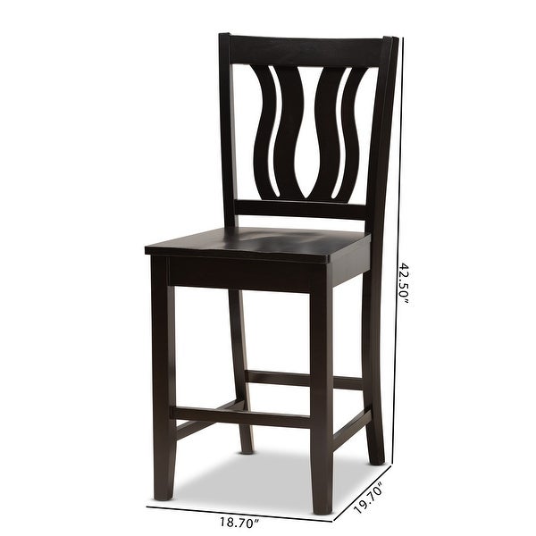 Fenton Modern and Contemporary Transitional 2-Piece Counter Stool Set