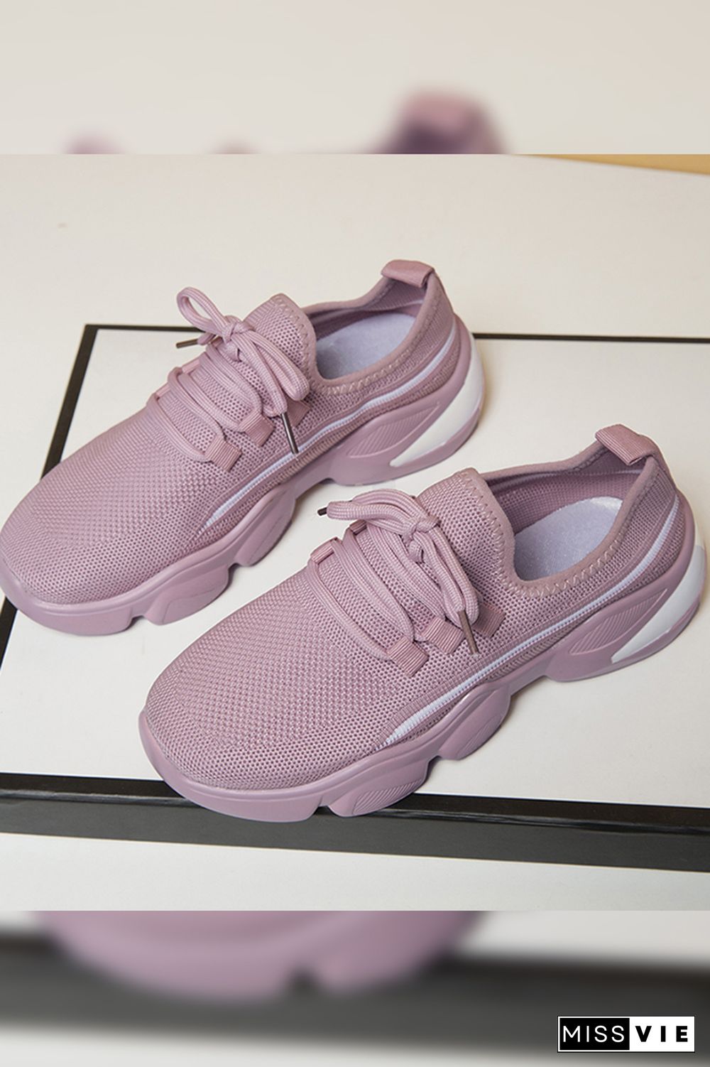 Seamless Lacing Slip On Sneakers