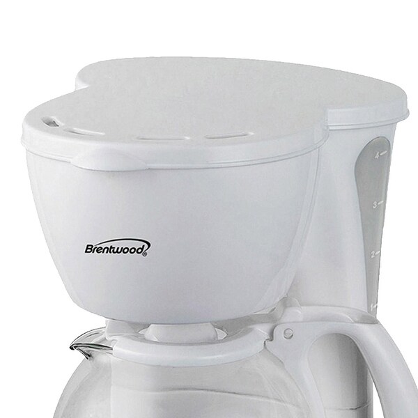 4 Cup Coffee Maker in White