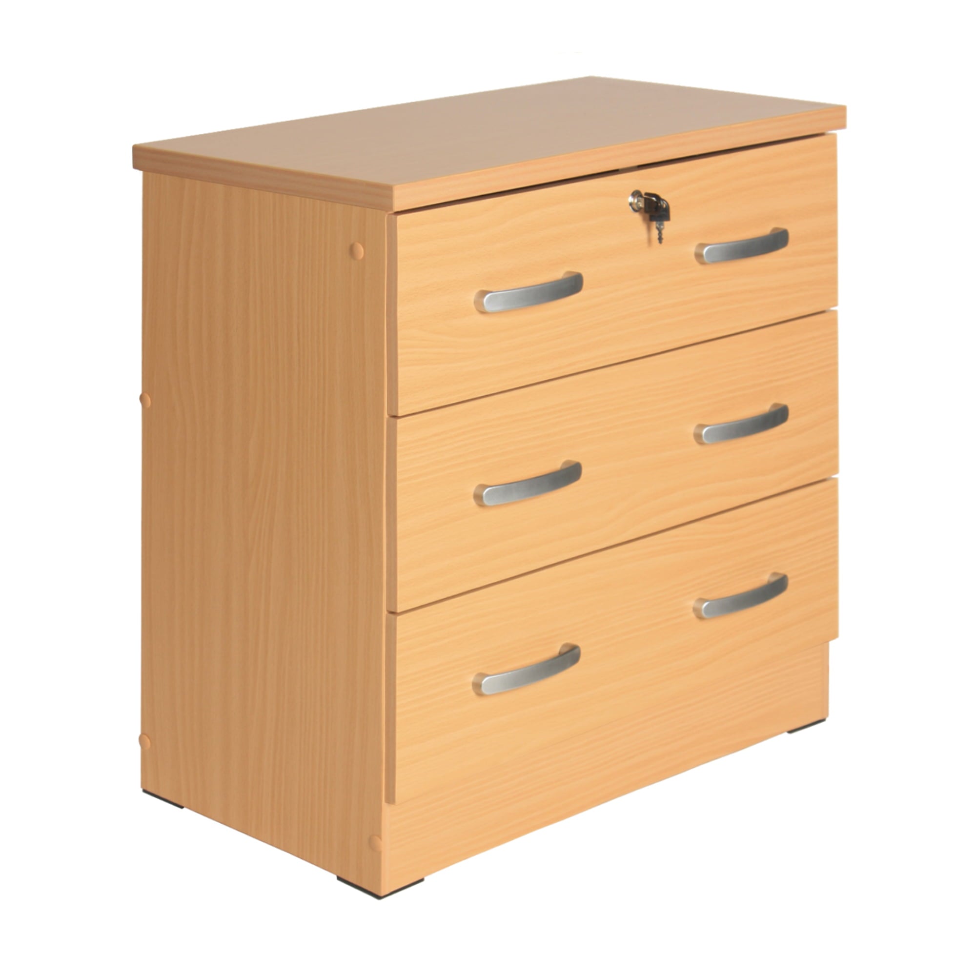 Better Home Products Cindy Wooden 3 Drawer Chest Bedroom Dresser Beech (Maple)