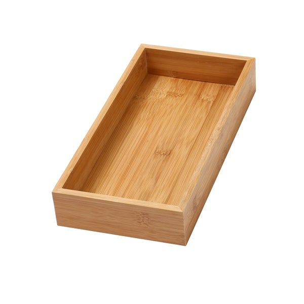 YBM Home Bamboo Kitchen Drawer Organizer Storage Box