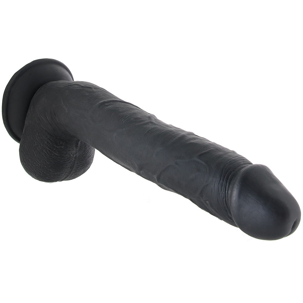 Master Cock Long Logan 10 Inch Ballsy Dildo in Black