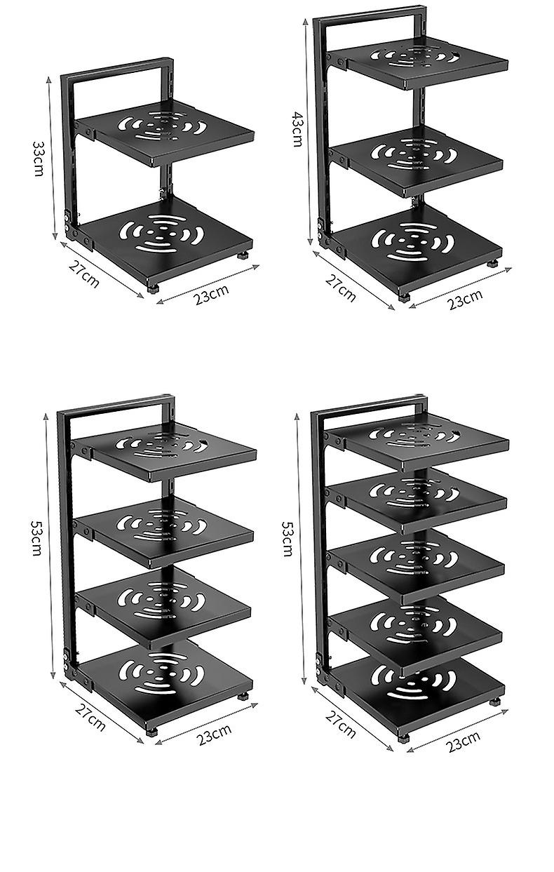 Kitchen Pot Storage Rack Adjustable Multi-layer Spacing Bottles Shelf Home Corner Shelves