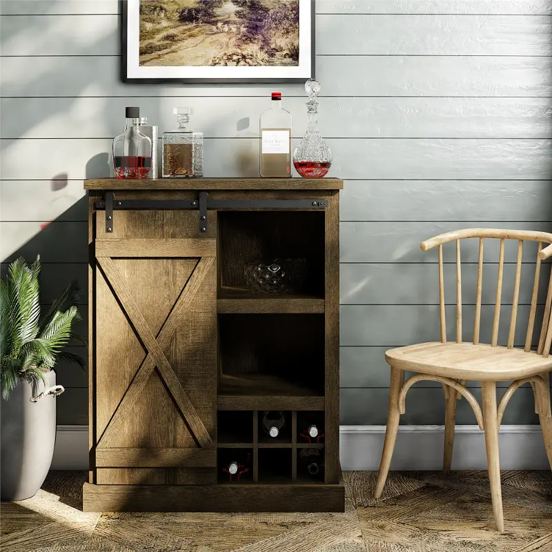 Knox County Dark Brown Bar Cabinet