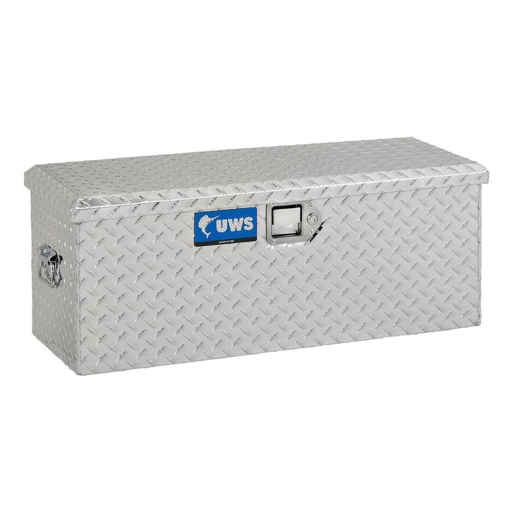 UWS 37 in. Silver Aluminum Full Size Crossbed Tool Box for Trucks ATV