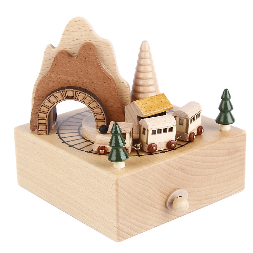 Wooden Musical Box Toy For Boys Girls Music Box Ornaments Home Decoration Christmas Birthday Gifts Birthday Party Favors