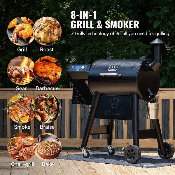 Z Grills 2022 NEW model pellet grill and smoker 450B with a PID controller