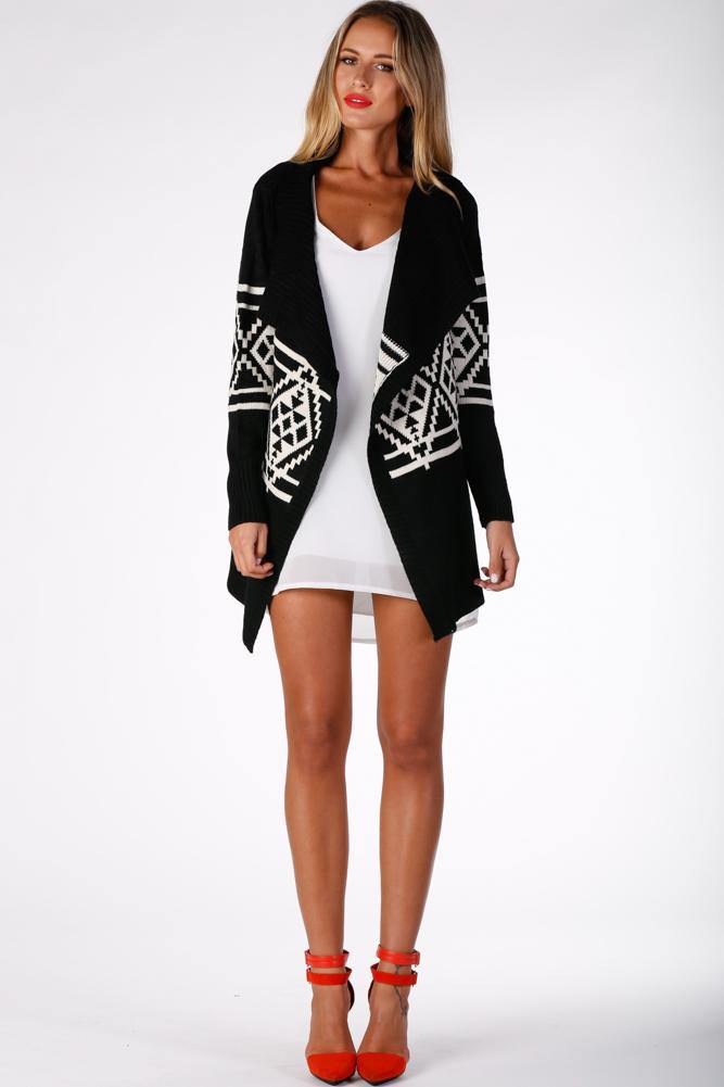 Oh Deer Cardigan Black