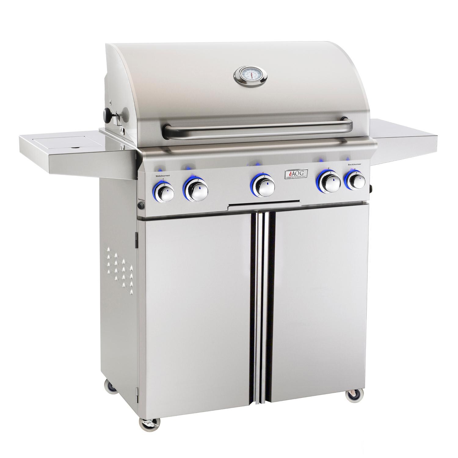 American Outdoor Grill L-Series 30-Inch 3-Burner Propane Gas Grill W/ Rotisserie and Single Side Burner