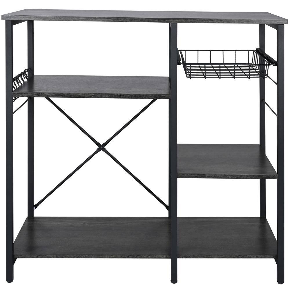 VEVOR Kitchen Baker's Rack 5-Tier Industrial Microwave Stand Multifunctional Coffee Station Organizer BDD157X354X33480DV0