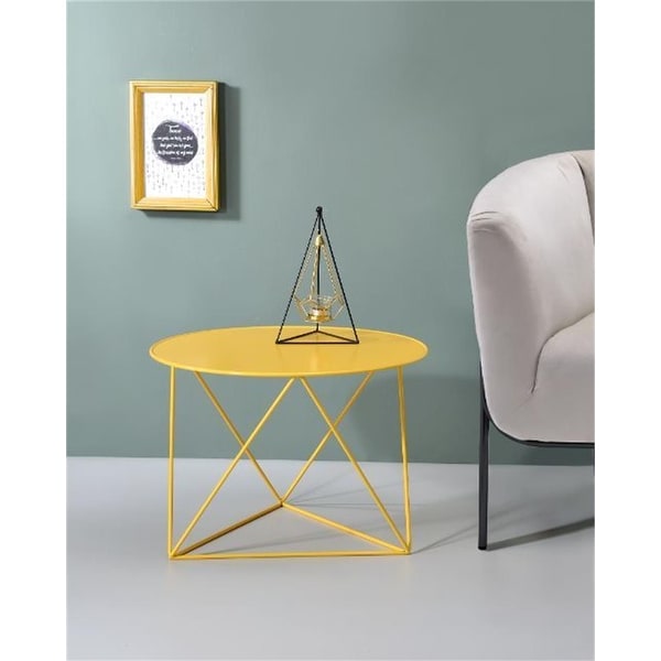 Modern Geometric Metal Accent Table