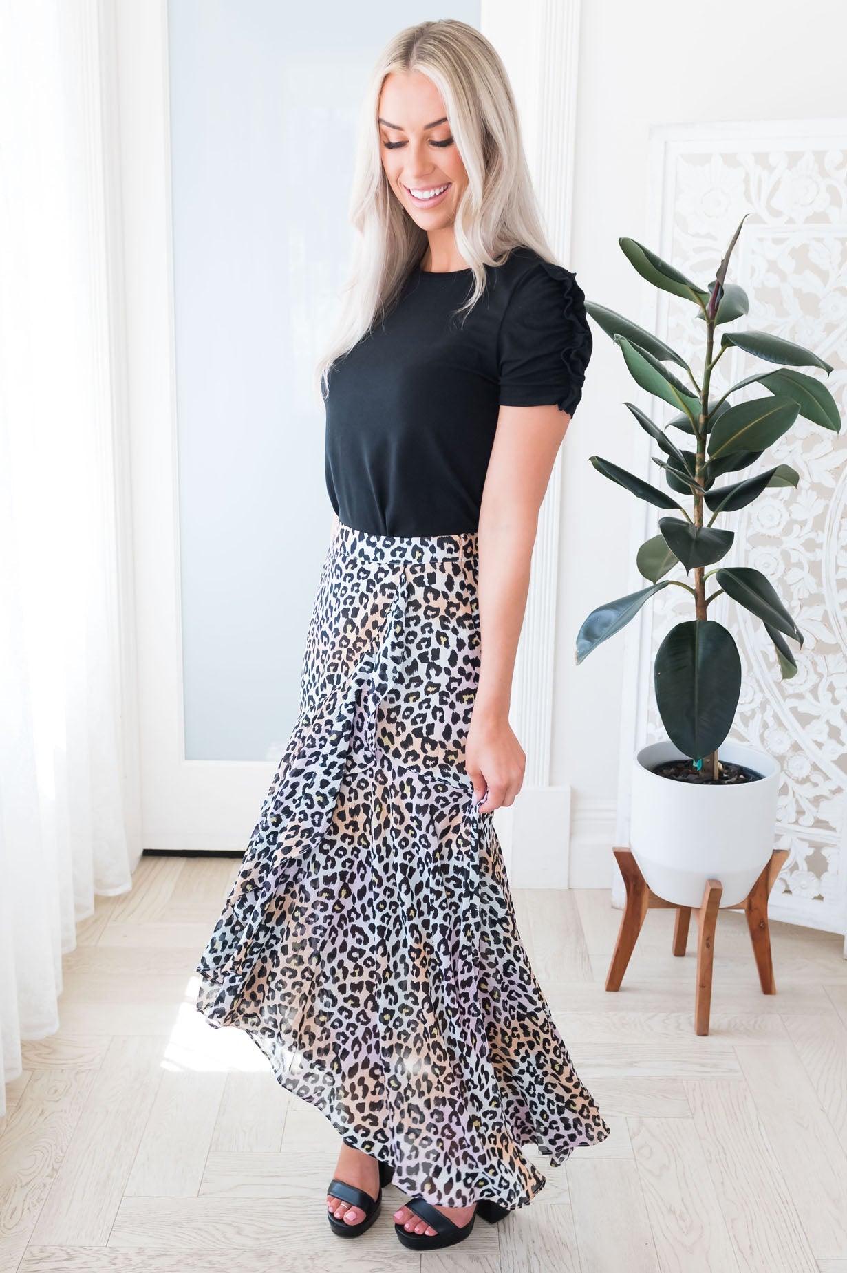 Such A Delight Modest Ruffle Skirt