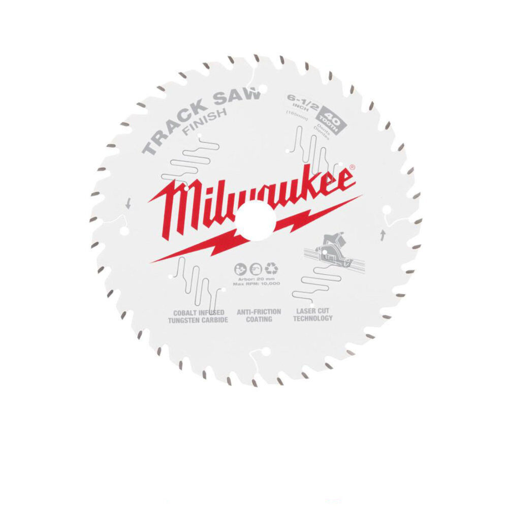 Milwaukee 6 1/2 40T Finish Track Saw Blade 48-40-0625 from Milwaukee