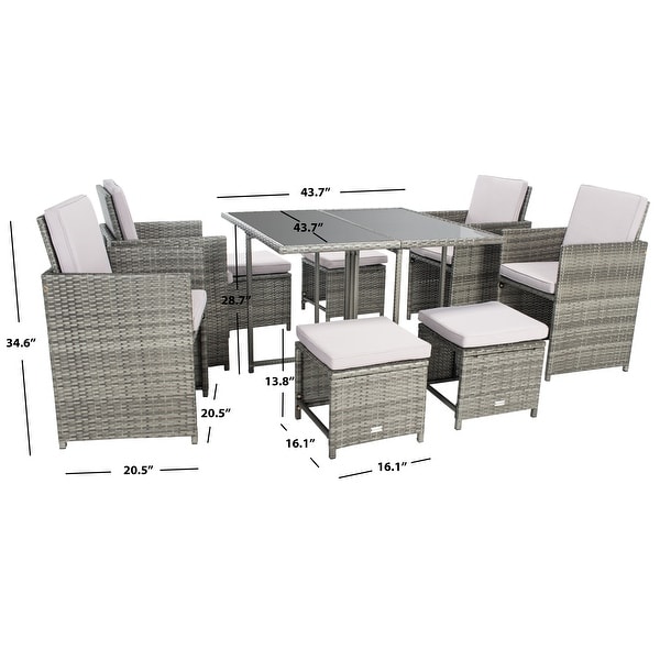 SAFAVIEH Outdoor Living Enerson 5Piece Patio Dining Set.