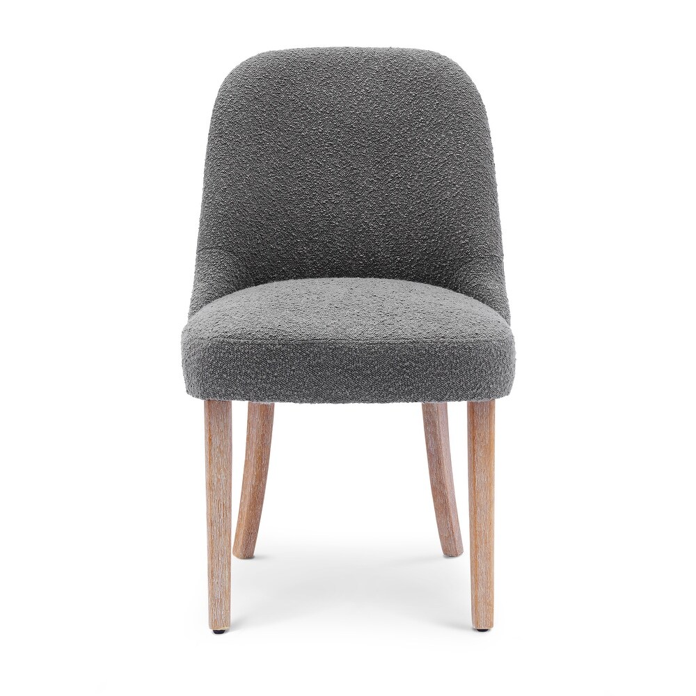 Boucle Polyester Upholstered Side Chair   Water/ Stain Resistant