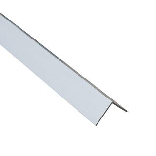 Emac Novoescuadra Matt Silver 1 in. x 98-12 in. Aluminum Tile Edging Trim NEA1131