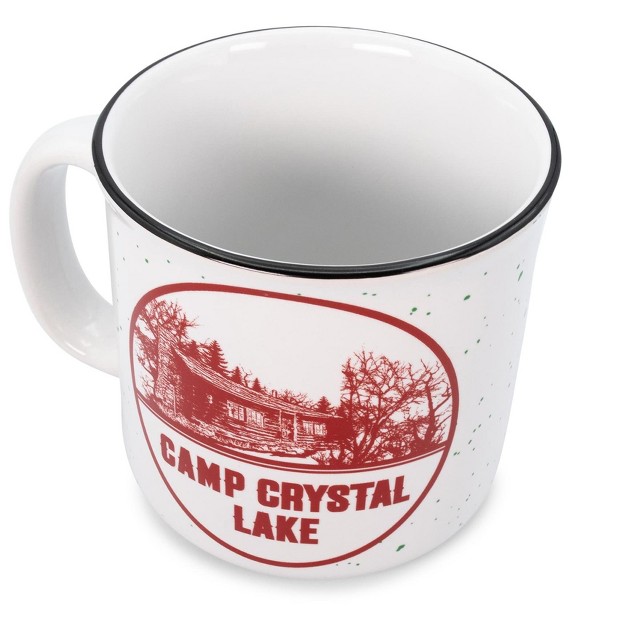 Silver Buffalo Friday The 13th Camp Crystal Lake Ceramic Camper Mug Holds 20 Ounces