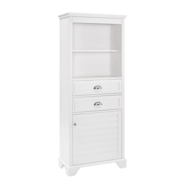 Lydia Tall Cabinet in White Finish