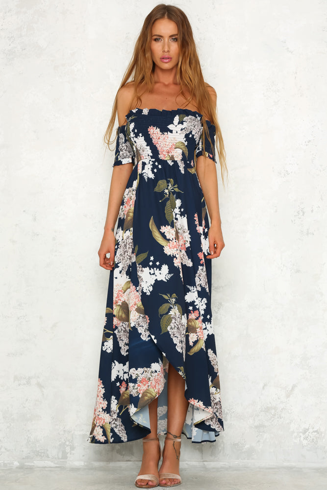 Kissed By A Rose Maxi Dress Navy