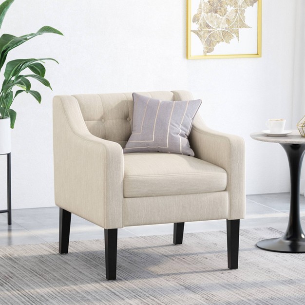 Deanna Contemporary Fabric Tufted Accent Chair Christopher Knight Home