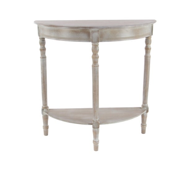 Light Brown Pine Traditional Console Table 32 x 32 x 12 - 32 x 12 x 32