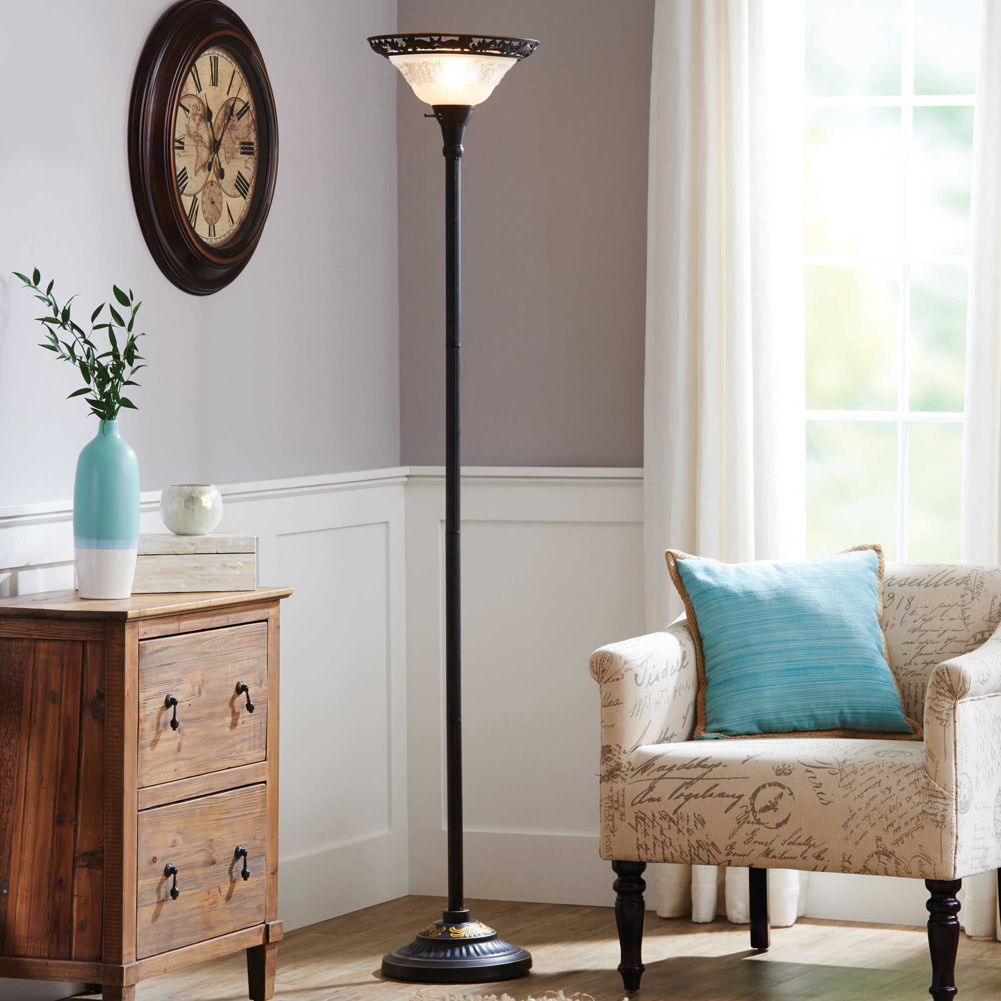 Better Homes & Gardnes Victorian Floor Lamp in Bronze Color 70