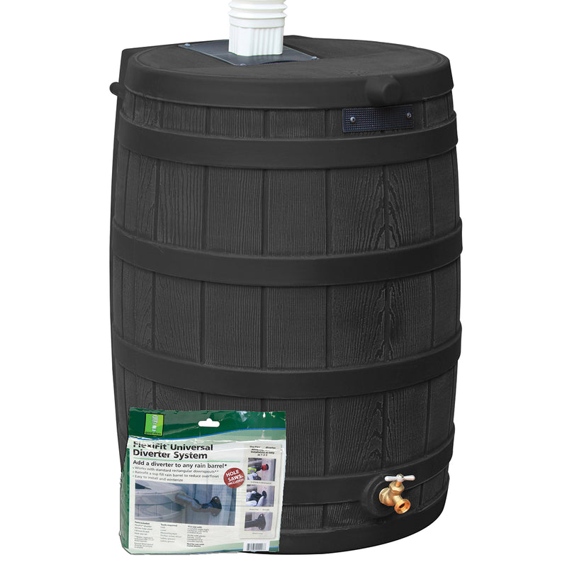 Rain Wizard 50 Gallon Rain Barrel with Diverter Kit