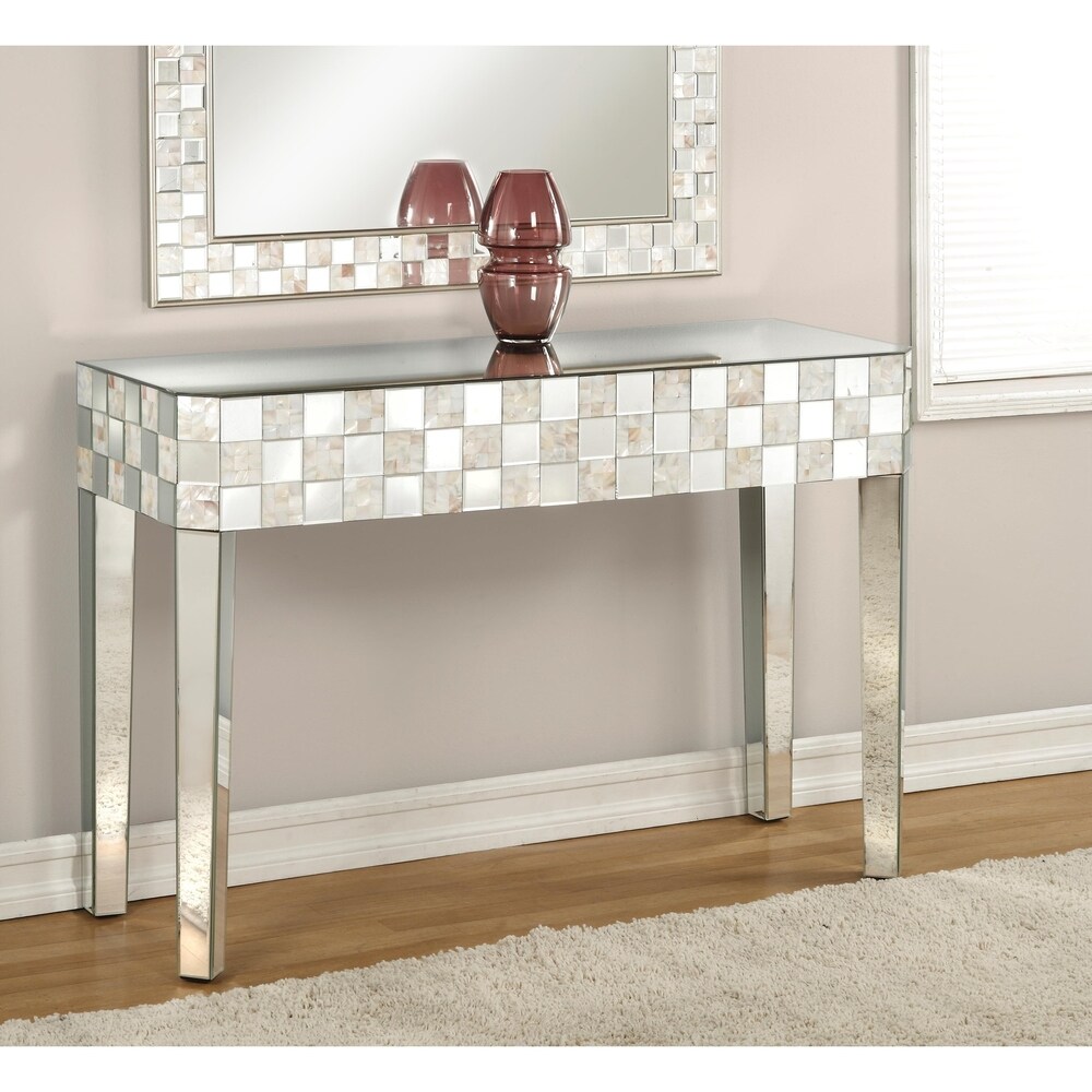 Acme Furniture Nasa Mirrored Console Table