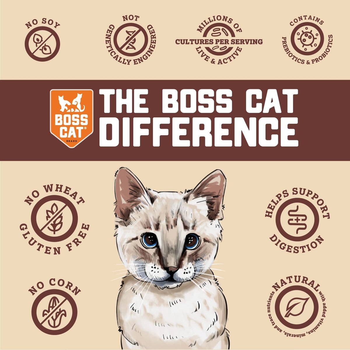 Boss Cat Freeze Dried Raw Pork Nuggs Dry Cat Food， 9-oz bag