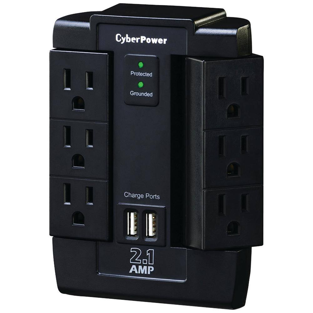 CyberPower 6-Outlet Professional Surge Protector CSP600WSU