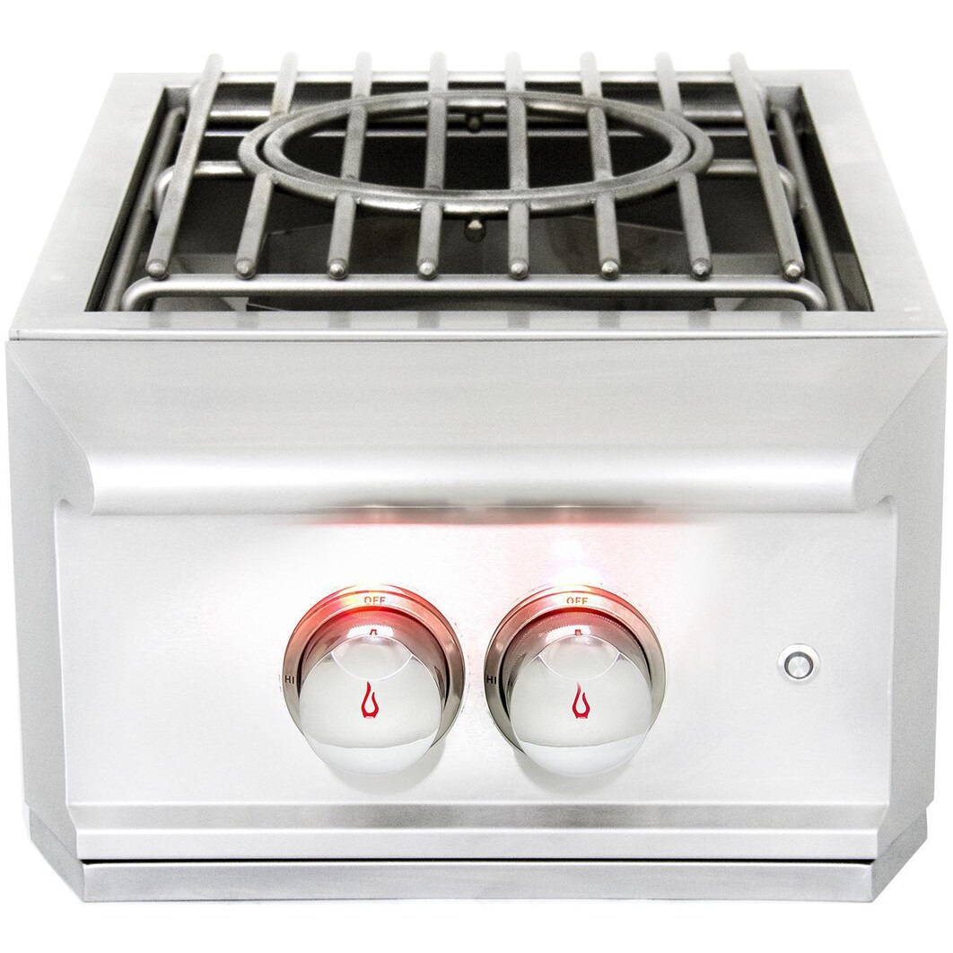 Blaze Professional LUX Built-In Natural Gas High Performance Power Burner W/ Wok Ring and Stainless Steel Lid