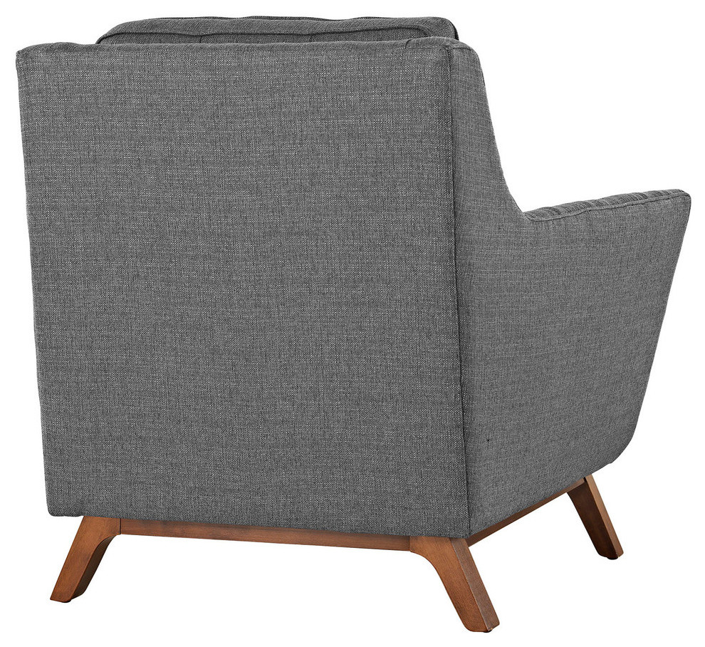 Beguile Upholstered Fabric Armchair   Midcentury   Armchairs And Accent Chairs   by Uber Bazaar  Houzz