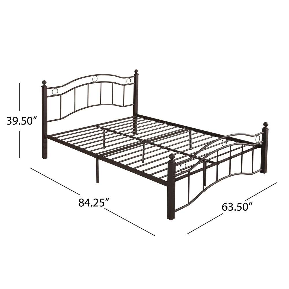 Bouvardia Contemporary Iron Bed Frame by Christopher Knight Home