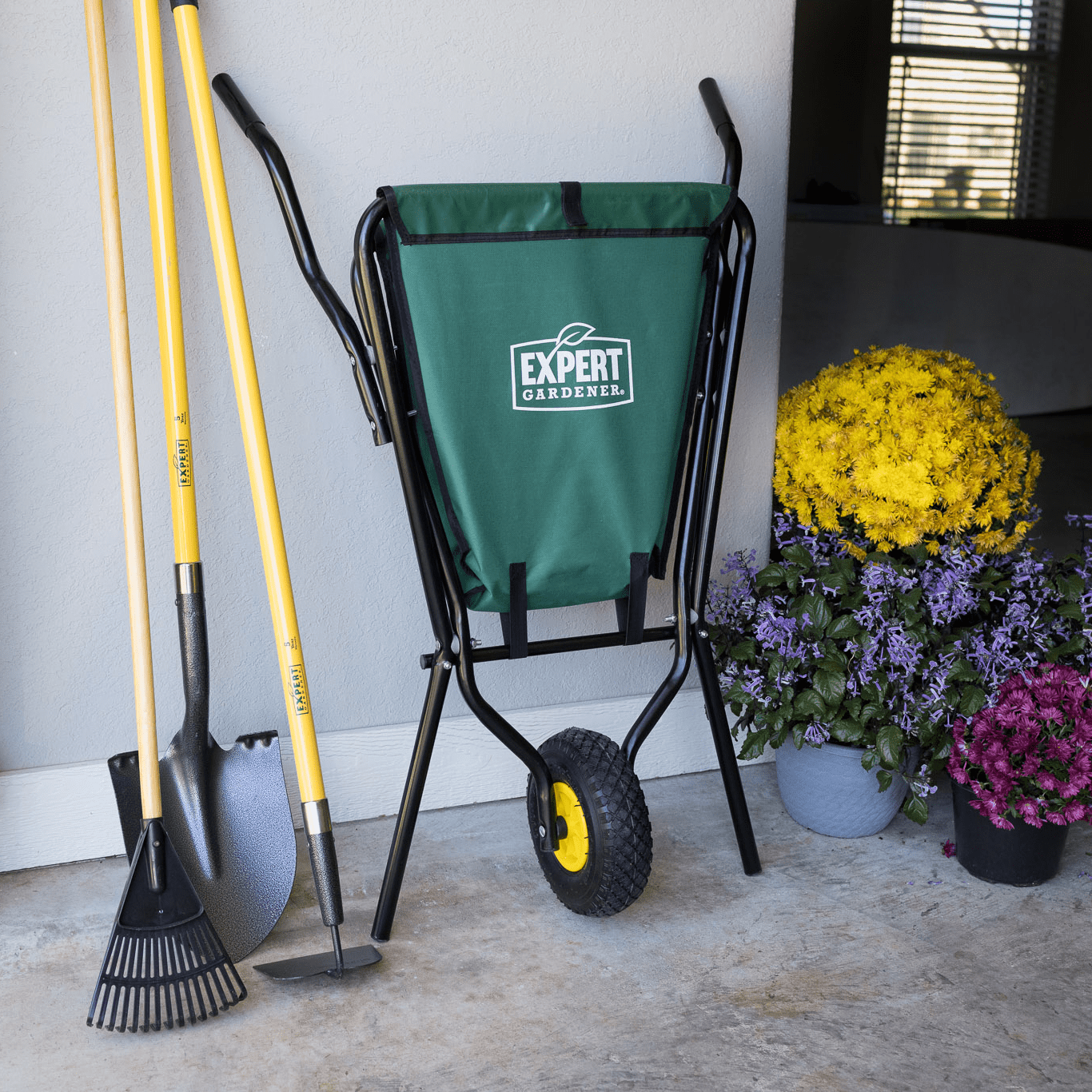 Expert Gardener Light Duty Folding Wheelbarrow