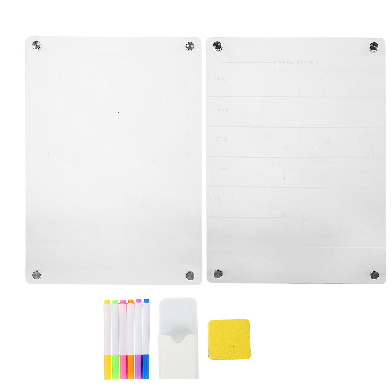 1 Set Of Acrylic Fridge Dry Erase Boards Dry Erase Boards Magnetic Fridge Planner Boards