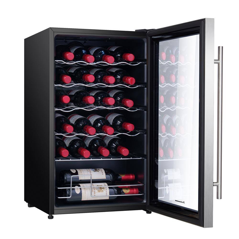 Kalamera 24 Bottle Single Zone Wine Cooler Small Wine Fridge KRC-24SS