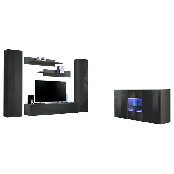 Fly SBII-A1 Wall Mounted Floating Modern Entertainment Center